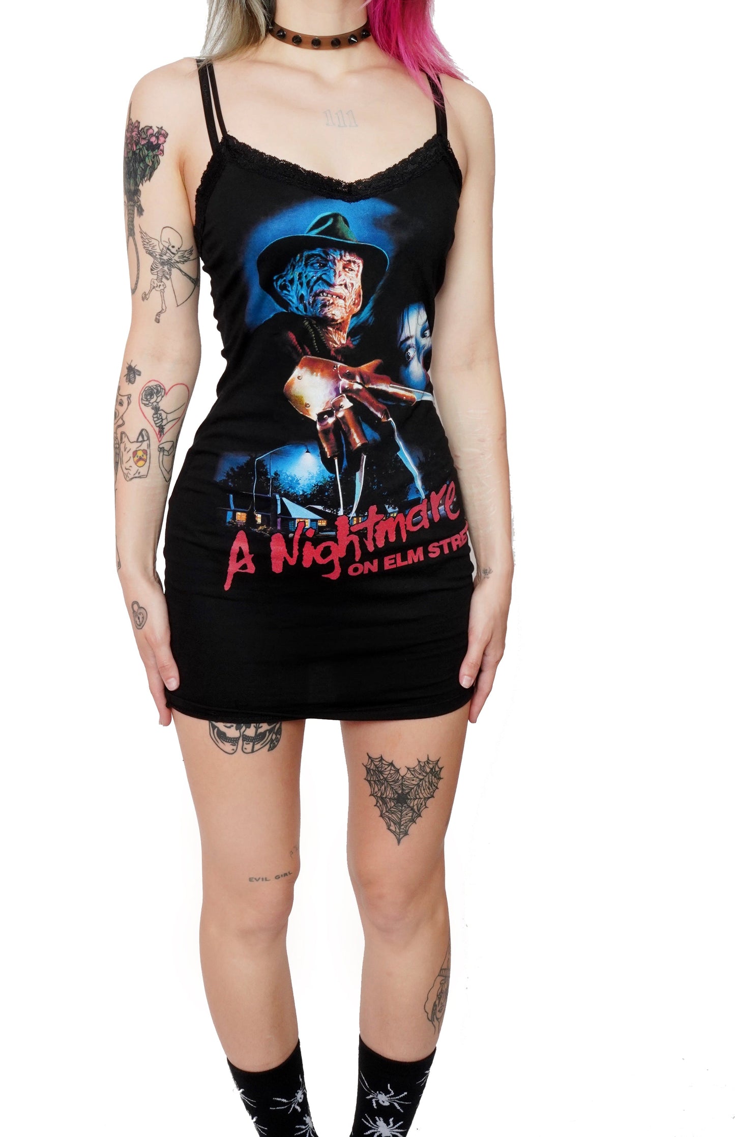 Nightmare on Elm Street Freddy Lace Strap Dress